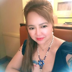 Navy Blue V-neck Ruffed Dress